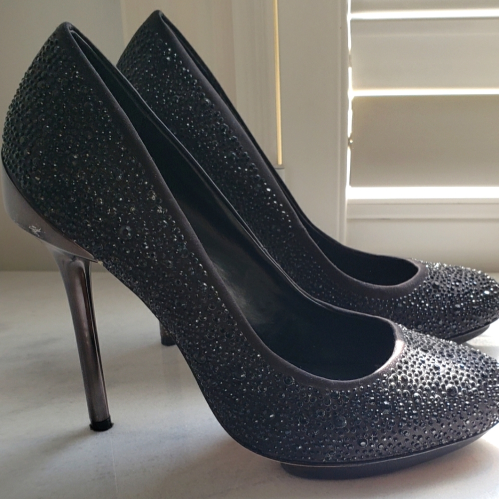 Bcbgmaxazria Black Stilletto Embellished pumps